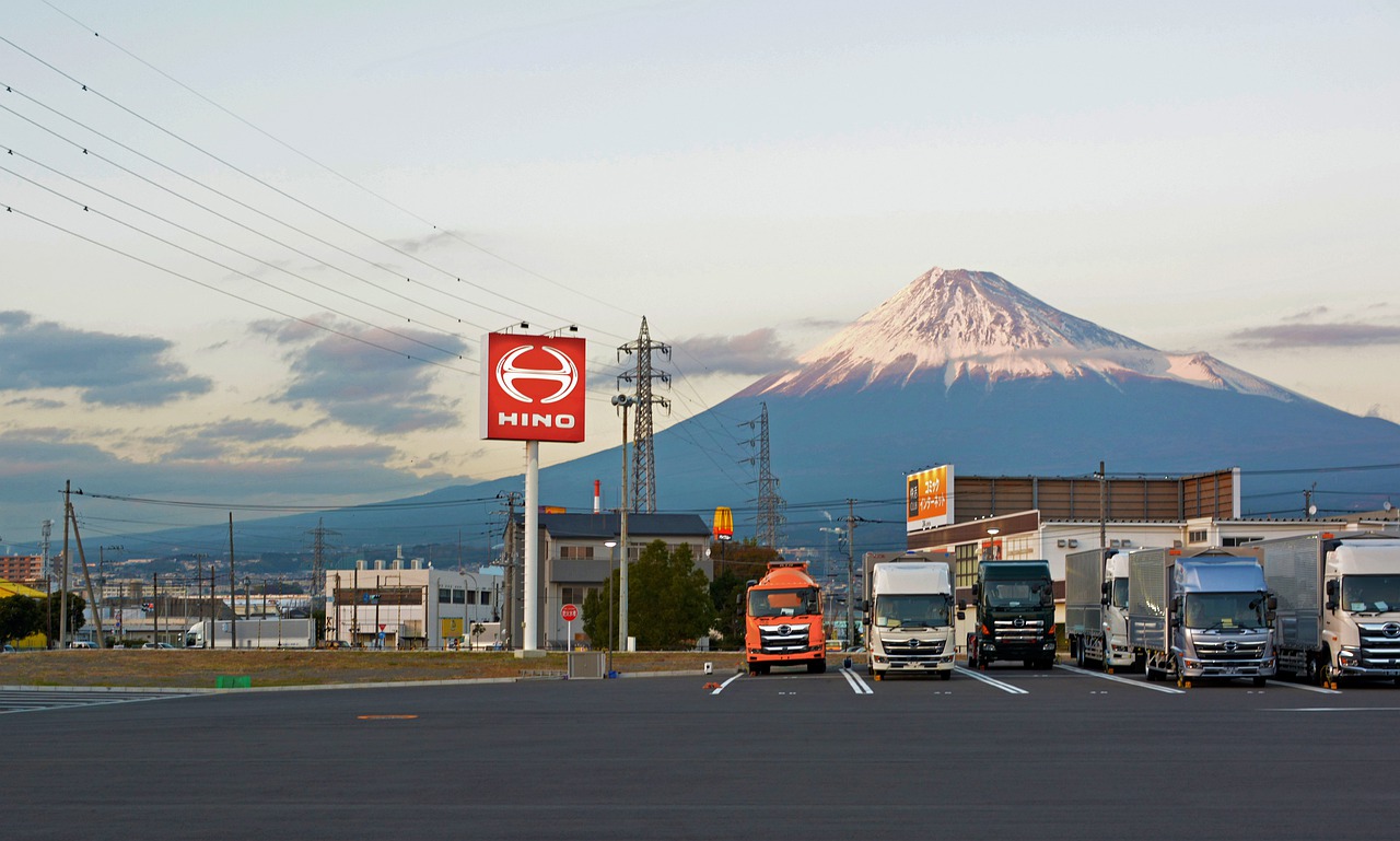 trucks, mount fuji, japan-4385145.jpg